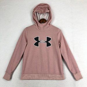Under Armour Women's Size Small ColdGear Loose Fit Pink Fleece Lined Hoodie